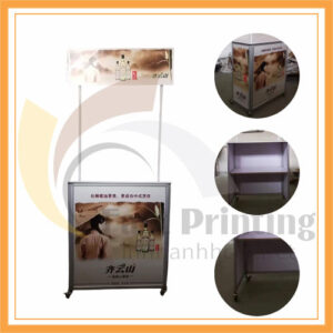 BOOTH SAMPLING NHÔM DI ĐỘNG CÓ BÁNH XE