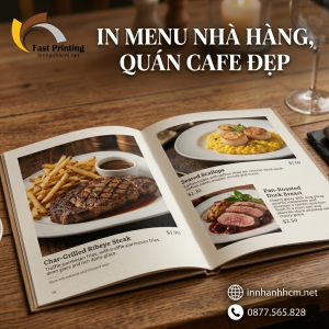 In Menu Nhà Hàng, Quán Cafe Đẹp Giá Rẻ TPHCM | In Nhanh HCM