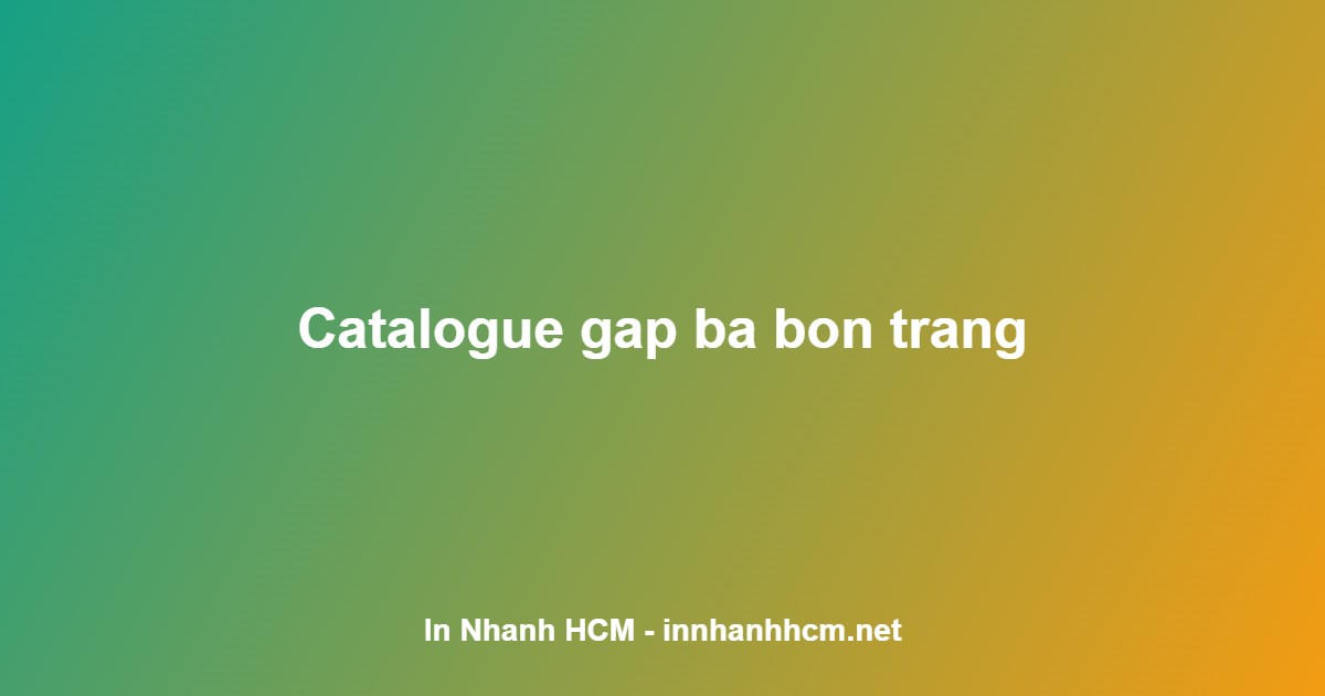 in catalogue giá rẻ