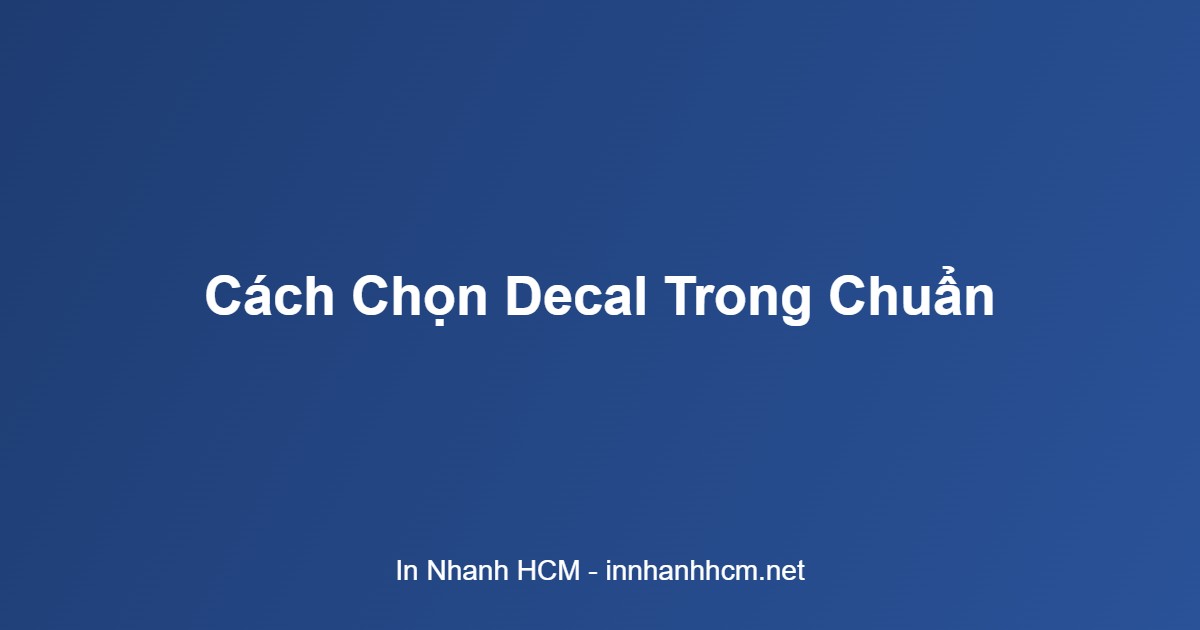 decal trong là gì