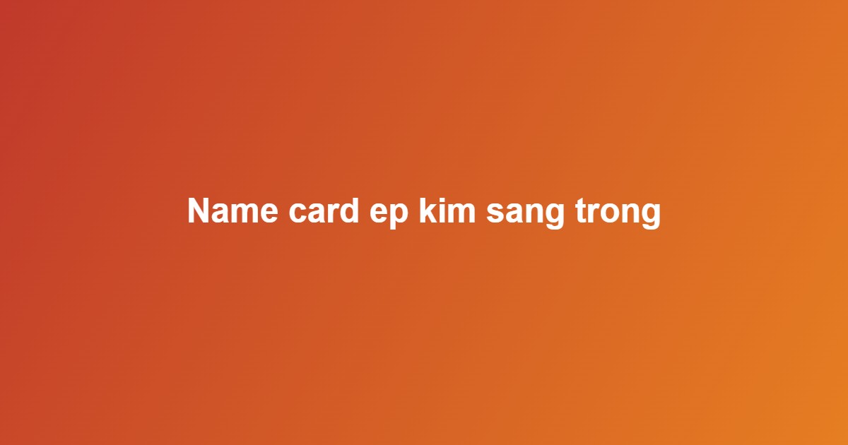 in name card giá rẻ tphcm