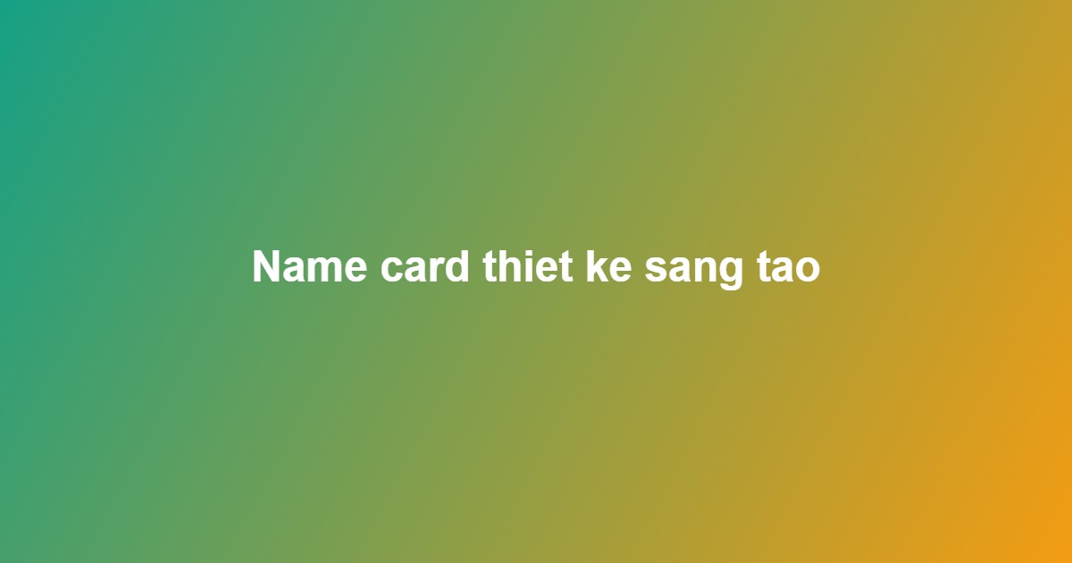 in name card giá rẻ tphcm